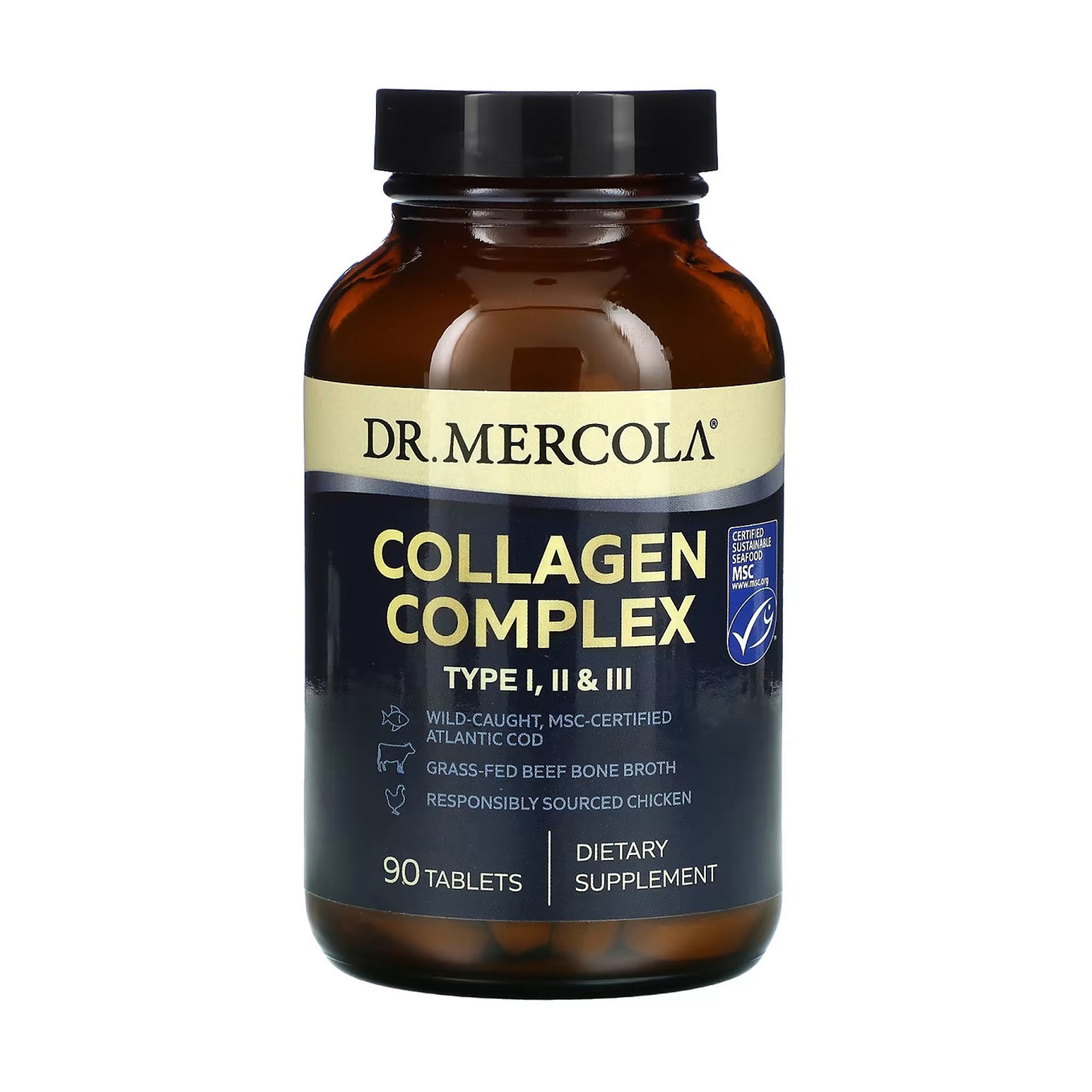 Колаген I, II і III типу Dr. Mercola Collagen Complex, 90 капсул